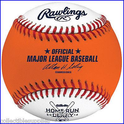 BRAND NEW MLB 2014 ALL-STAR GAME ORANGE HOME RUN DERBY BALL BASEBALL in Cube