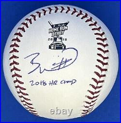 Bobby Witt Jr Autograph Signed Homerun Derby Baseball with 2018 HR Champ JSA COA
