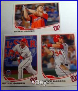 Bryce Harper Lot 2013 Topps All Star Homerun Derby 2012 Rookie Of Year Nationals