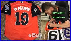 Charlie Blackmon Signed/ Autographed 2017 Home Run Derby Jersey Colorado Rockies