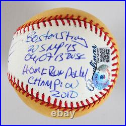 David Ortiz Signed Baseball Red Sox Home Run Derby (4) Inscriptions Boston St