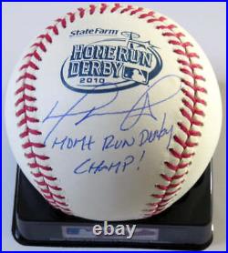 David Ortiz Signed Red Sox 2010 Home Run Derby Baseball WithHR Derby Champ BAS