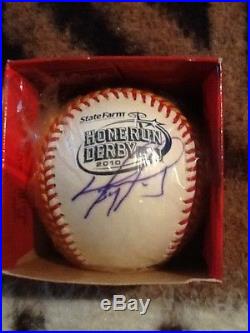 David Ortiz auto signed 2010 Home Run Derby Gold Ball Red Sox
