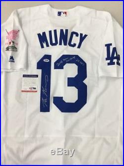Dodgers Sensation Max Muncy Signed 2018 Home Run Derby Jersey 29 Hr's Psa 252