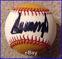 Donald Trump signed auto autograph 2011 Home Run Derby gold baseball JSA COA