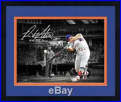 Framed Pete Alonso Mets Signed 16 x 20 2019 Home Run Derby Spotlight Photo