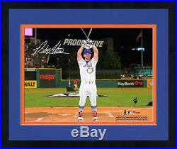 Framed Pete Alonso Mets Signed 8 x 10 2019 Home Run Derby Trophy Photo