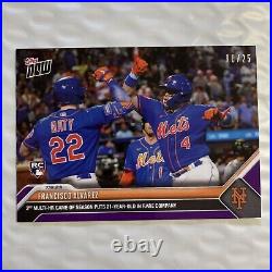 Francisco Alvarez 2023 MLB TOPPS NOW Card 587 Purple Parallel 18/25 RC