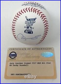 GARY SANCHEZ Autographed New York Yankees 2017 Home Run Derby Baseball STEINER