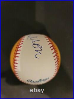 Hank Aaron Signed 2011 Omlb Home Run Derby Baseball Autograph Jsa Loa