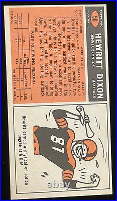 Hewritt Dixon Denver Broncos Football Texas A&M College Raiders FB 1965 Topps 50