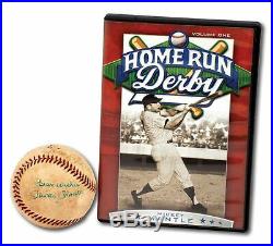 Historic Mickey Mantle & Willie Mays Signed First Home Run Derby Baseball PSA