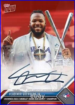Home Run Derby Autograph Pack # to 99 or Lower Vladimir Guerrero Jr. 2023 MLB