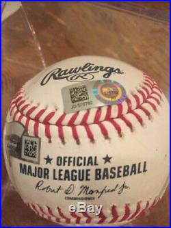 Javier Baez Autographed Home Run Derby Baseball with Fanatics/MLB COA Holograms