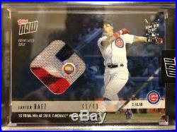 Javier Baez Cubs 2018 Topps Now Home Run Derby Relic #HRD-18A 41/49