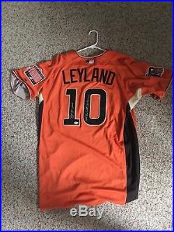 Jim Leyland Game Used/Worn BP Home Run Derby Jersey All Star Signed Inscribed