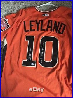Jim Leyland Game Used/Worn BP Home Run Derby Jersey All Star Signed Inscribed