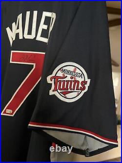 Joe Mauer Autographed 2009 Americam League All Star Home Run Derby Worn Jersey