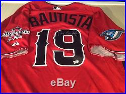 Jose Bautista 2010 All Star Home Run Derby Signed Used Jersey Blue Jays MLB Auth