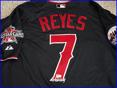 Jose Reyes 2010 All Star Home Run Derby Signed Game Used Jersey Auto Autograph