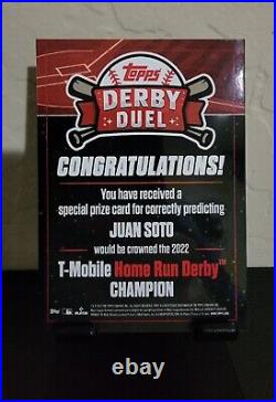 Juan Soto 2022 Topps Derby Duel WINNER 154/181 Home Run Derby Champion