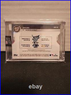 Juan Soto RED Sock Relic 2021 Topps NOW Home Run HR Derby Semifinalist 497A /10