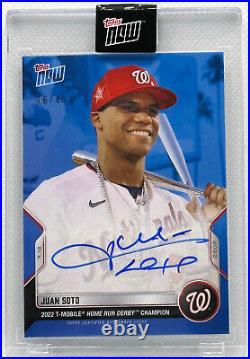 Juan Soto Signed 2022 T-mobile Asg Home Run Derby Champ Topps Now Auto Card 567b