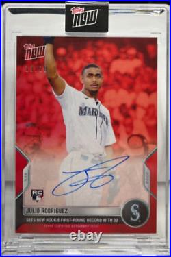 Julio Rodriguez 2022 Topps Now MLB Home Run Derby RED Autograph Auto RC #d 10/10