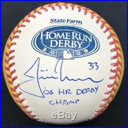 Justin Morneau 08 HR Derby Champ Signed Home Run Baseball PSA/DNA