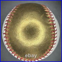 Justin Morneau Autographed 2014 Home Run Derby Gold Paneled Moneyball Baseball