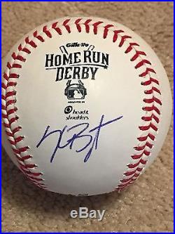 Kris Bryant 2015 Home Run Derby Signed Game-used Mlb Baseball Chicago Cubs Out