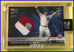 KYLE SCHWARBER GU SSP 2018 Topps Now Home Run HR DERBY Multi Color Relic #/49