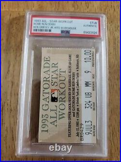 Ken Griffey Jr. 1993 Homerun Derby Tickets Hit's Warehouse rare PSA Authentic