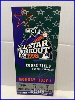 Ken Griffey Jr 1998 All Star Home Run Derby Ticket Stub And Brochure
