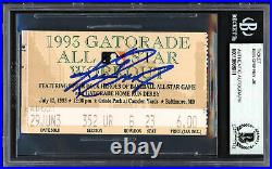 Ken Griffey Jr. Auto 1993 All Star Home Run Derby 2x3.5 Ticket Beckett 13608011