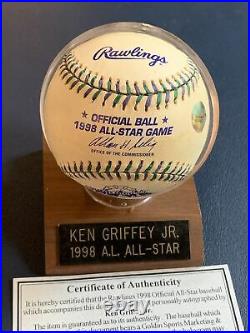 Ken Griffey Jr Autographed 1998 All Star Baseball Home Run Derby Champ With COA