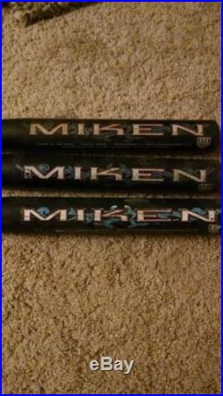 Lot of 3 Miken Freak 98 Home Run Derby Bats 34/28 34/27