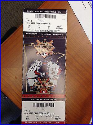 MLB Home Run Derby 2014 7/14/2014 Target Field Ticket Stub