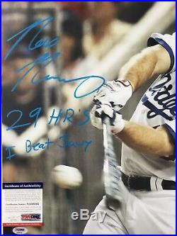 Max Muncy Dodgers Signed 16x20 Home Run Derby Photo Psa 29 Hr's, I Beat Javy