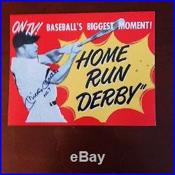 Mickey Mantle Home Run Derby Ad Postcard with Facsimile Autograph