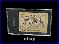 Mickey Mantle Yankees 1961 Topps #406 Blasts 565 Ft Home Run Graded Ex Sgc 5