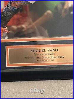 Miguel Sano 2017 Home Run Derby Framed Photograph (24x24) Autographed #9/17