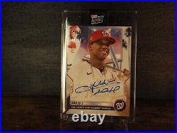 On-Card Auto # 44/99 Juan Soto 2022 MLB TOPPS NOW Card 567A Derby Champion