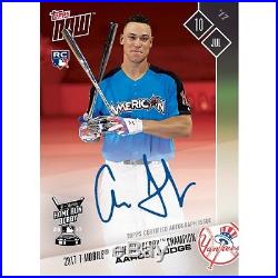 On-Card Autograph # to 10 Aaron Judge 2017 T-Mobile Home Run Derby Champion