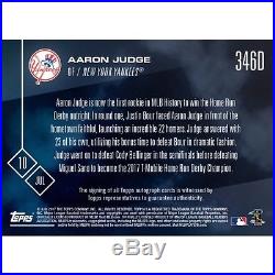 On-Card Autograph # to 10 Aaron Judge 2017 T-Mobile Home Run Derby Champion