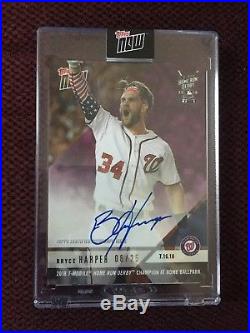 On-card Autograph #/25 Bryce Harper Home Run Derby Champion Topps Now 467c