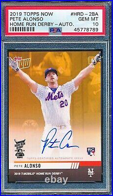PETE ALONSO 2019 Topps Now Home Run Derby WINNER AUTO GOLD /50 PSA 10 RC Mets