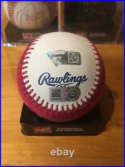 PETE ALONSO Autographed Signed 2019 Home Run Derby Pink Money Ball FANATICS HOLO