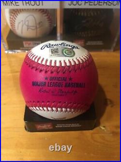 PETE ALONSO Autographed Signed 2019 Home Run Derby Pink Money Baseball Fanatics