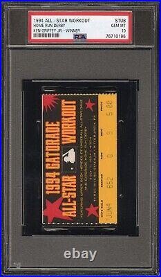 PSA 10 1994 Home Run Derby Ticket Stub, Ken Griffey Jr. Winner (First of 3 Wins)